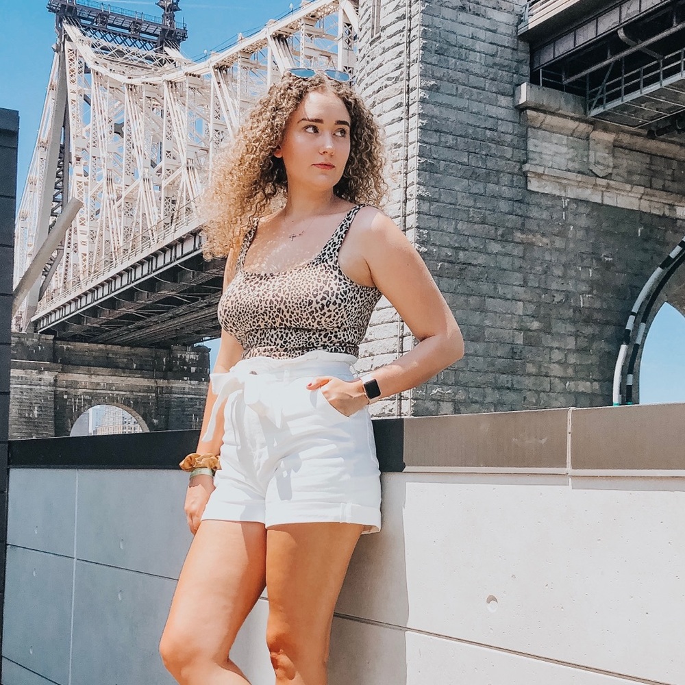 Leopard print tank crop top